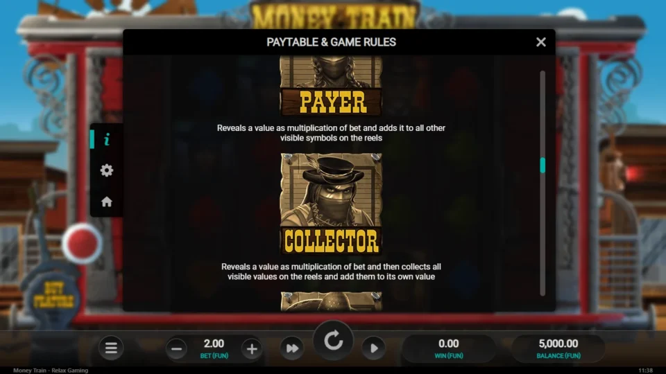 Money Train rules, page 8