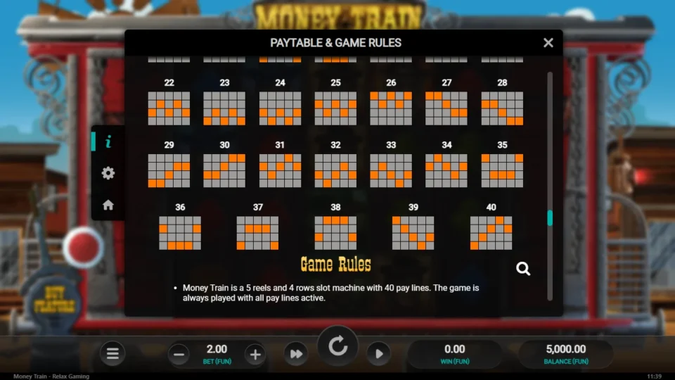 Money Train rules, page 12