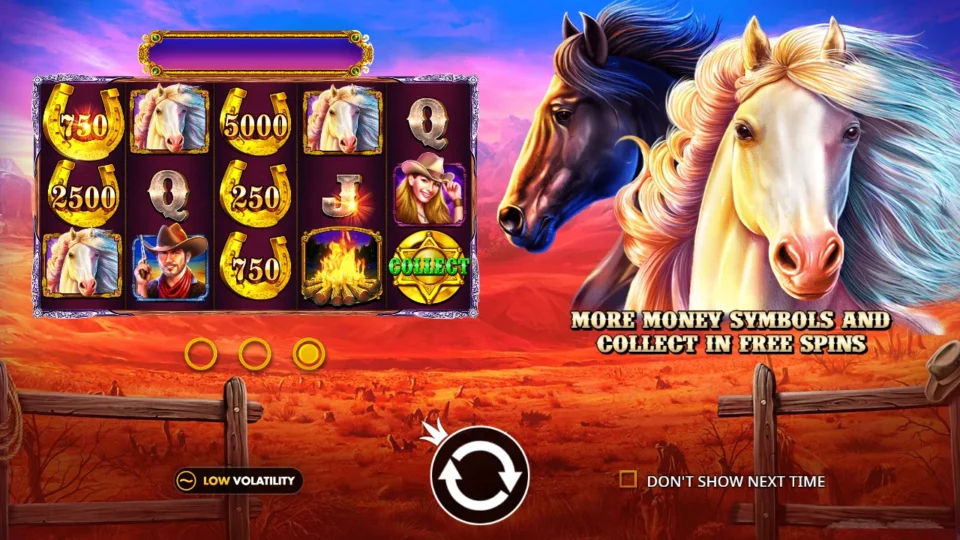 Mustang Gold: intro screen, slide 2