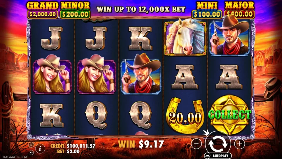 Mustang Gold: big win 10.0x (20.0) on media spin 59