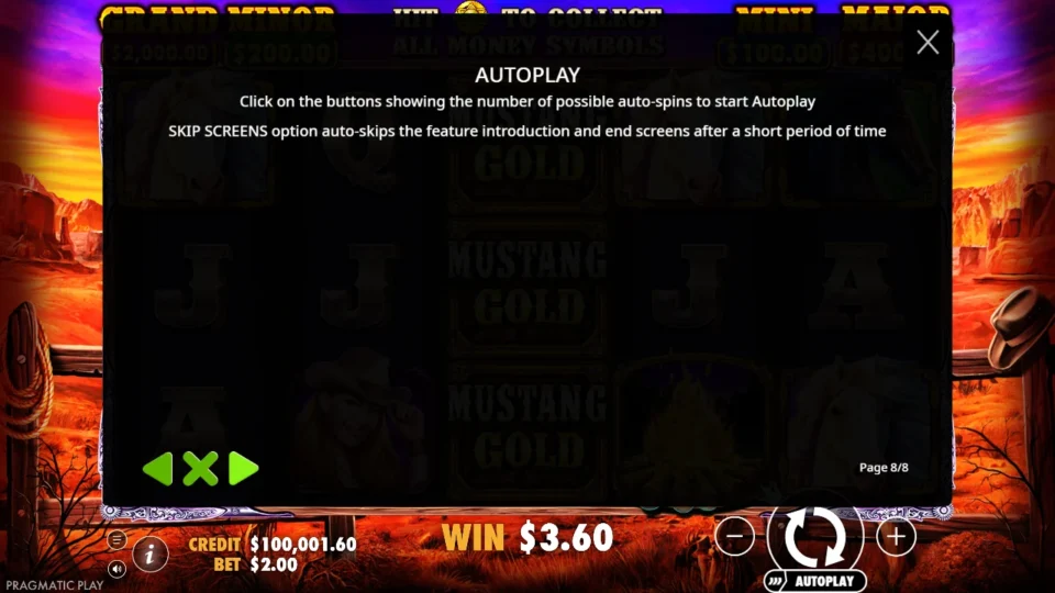 Mustang Gold rules, page 8