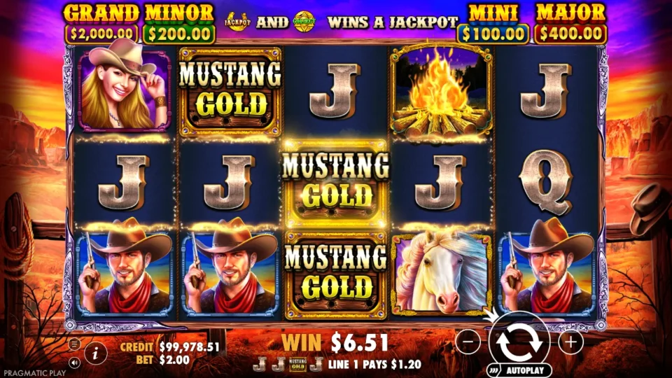 Mustang Gold: win 4.4x (8.8) on media spin 95