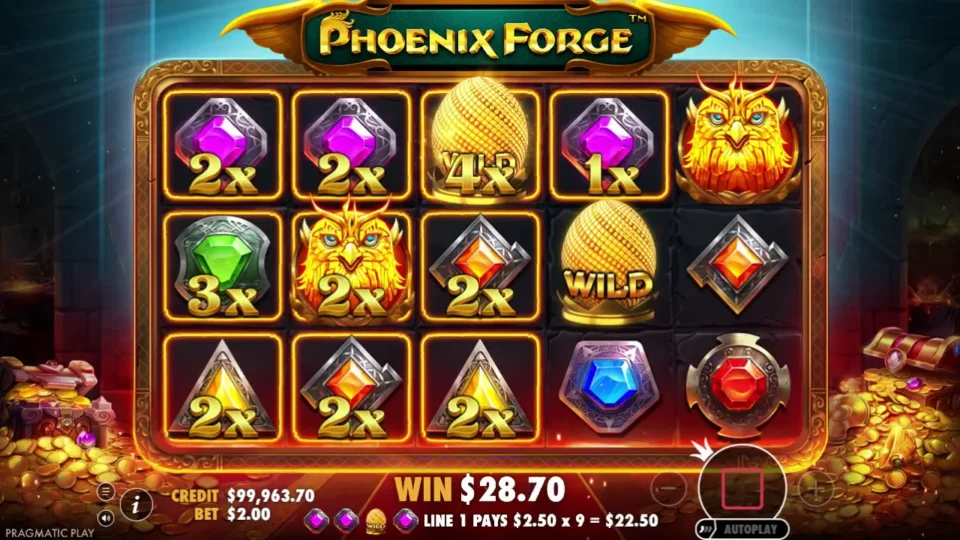 Phoenix Forge: A purple-symbol line shows USD 2.50 multiplied by 9 for USD 22.50