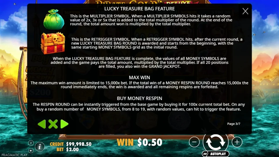 Pirate Gold Deluxe rules, page 3