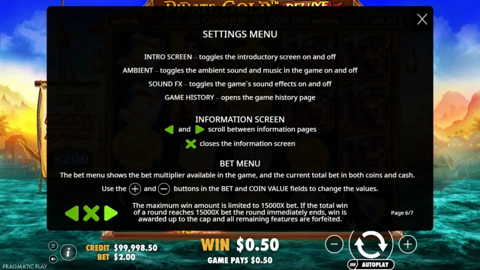 Pirate Gold Deluxe rules, page 6