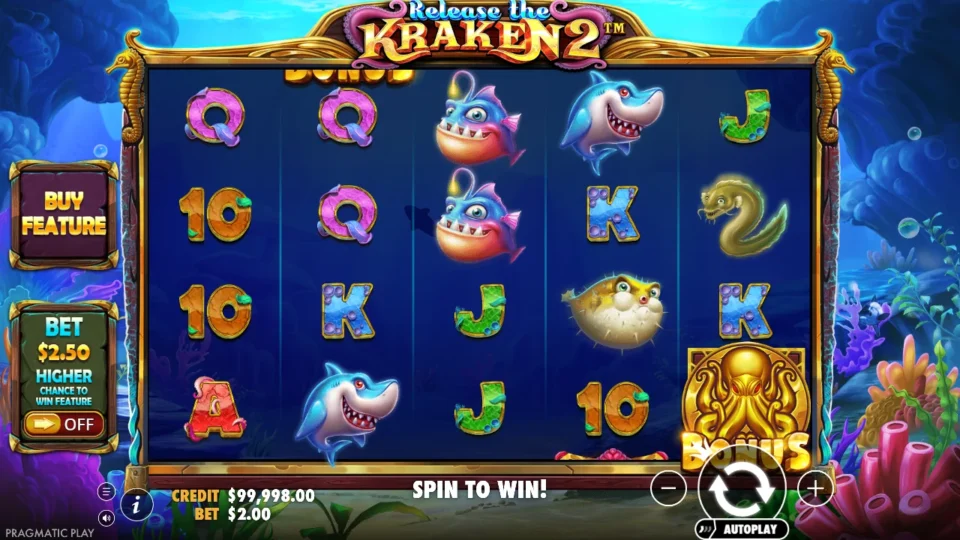 Release the Kraken 2: base game, start screen