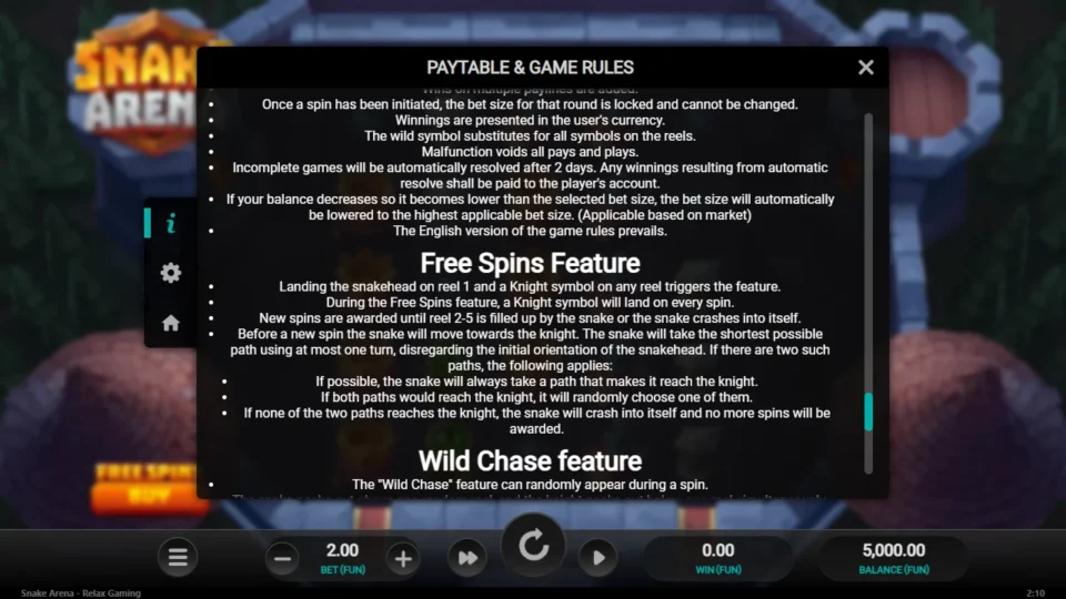 Snake Arena rules, page 10
