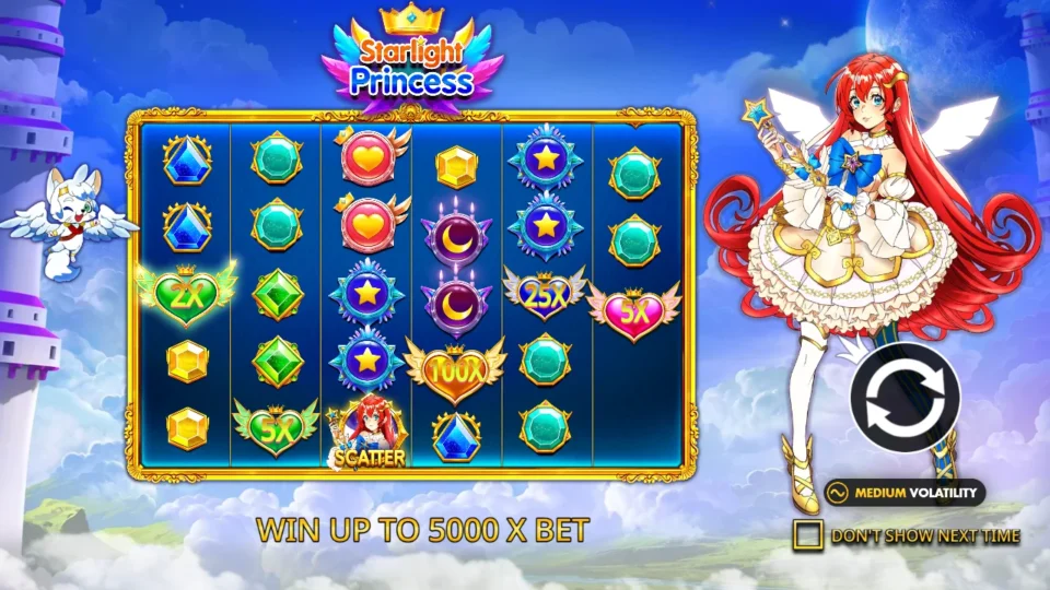Starlight Princess: intro screen, slide 1