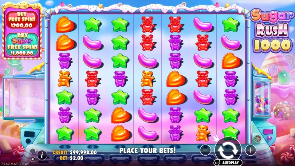 Sugar Rush 1000: base game, start screen