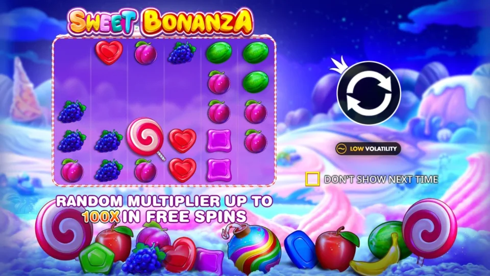 Sweet Bonanza: intro screen, slide 2
