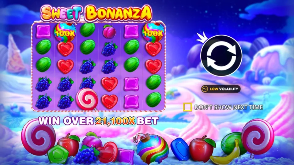 Sweet Bonanza: intro screen, slide 3