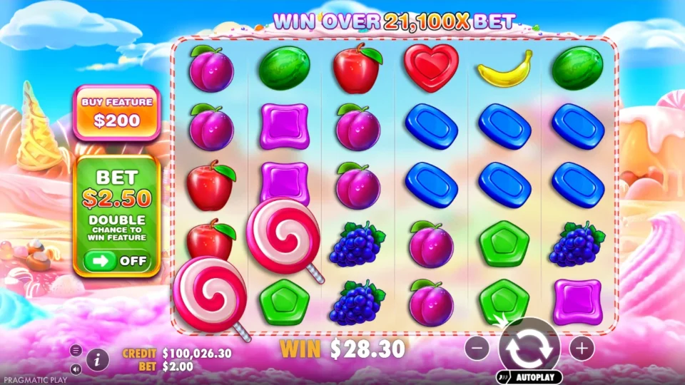 Sweet Bonanza: base game, start screen