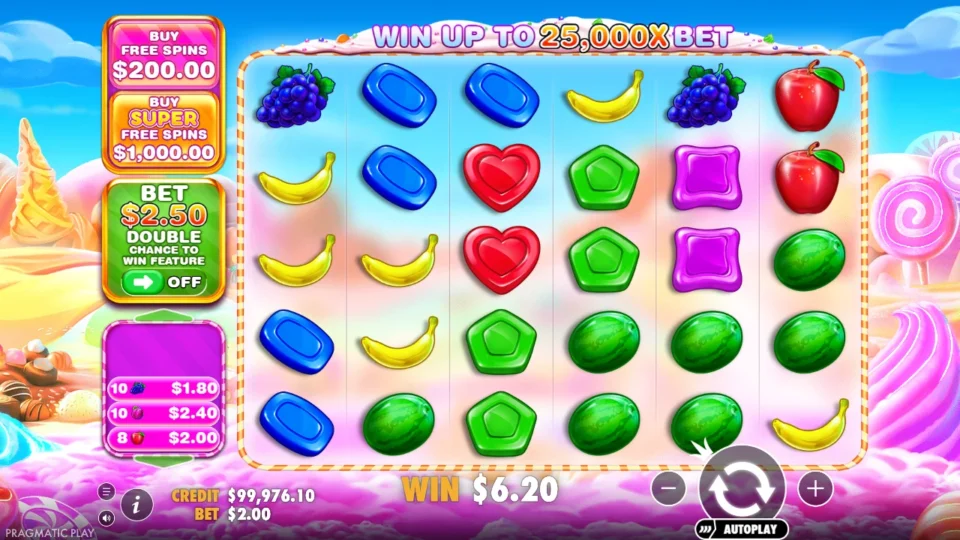 Sweet Bonanza 1000: win 3.1x (6.2) on media spin 29