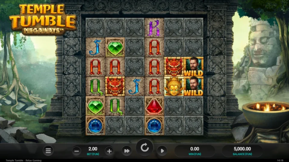 Temple Tumble: Temple Tumble base grid at a FUN 2 stake