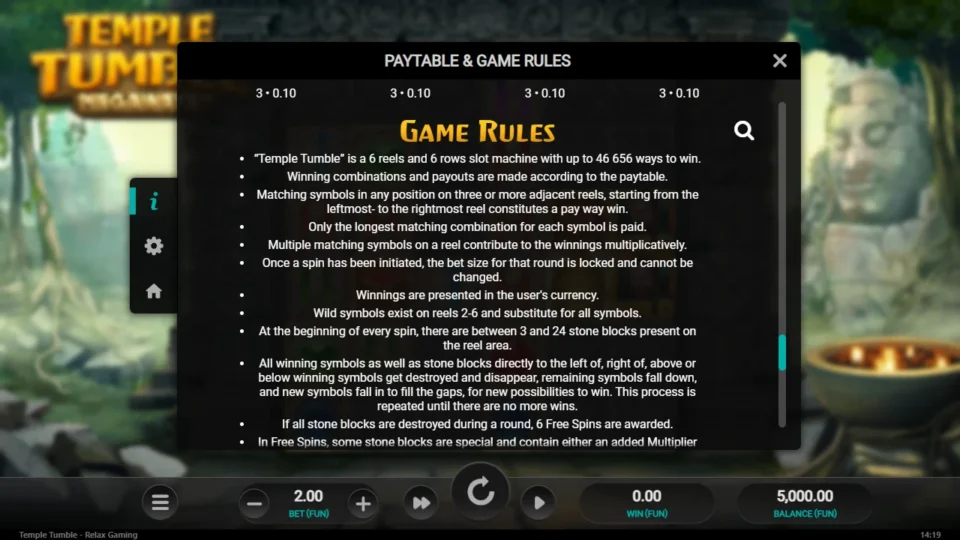 Temple Tumble rules, page 9