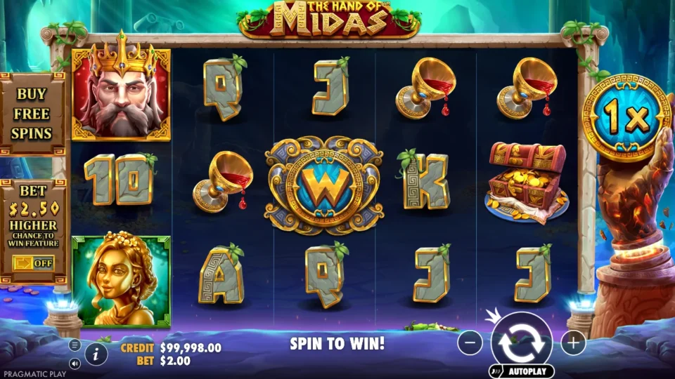 The Hand of Midas: base game, start screen