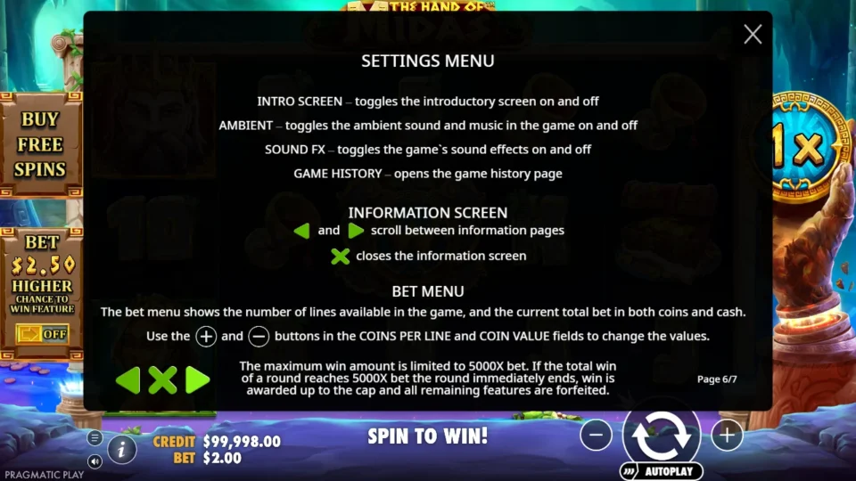 The Hand of Midas rules, page 6