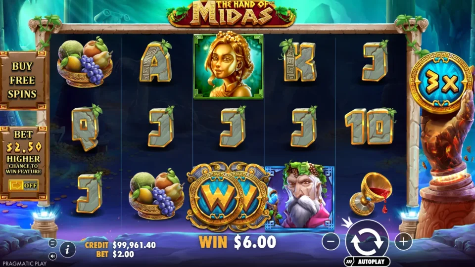 The Hand of Midas: win 3.0x (6.0) on media spin 48