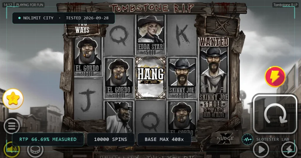 Tombstone R.I.P — Slotester Lab test cover