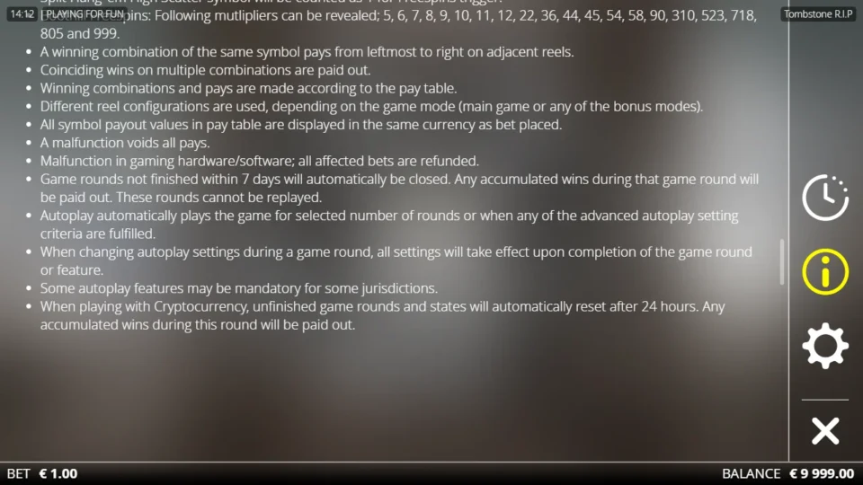 Tombstone R.I.P rules, page 13