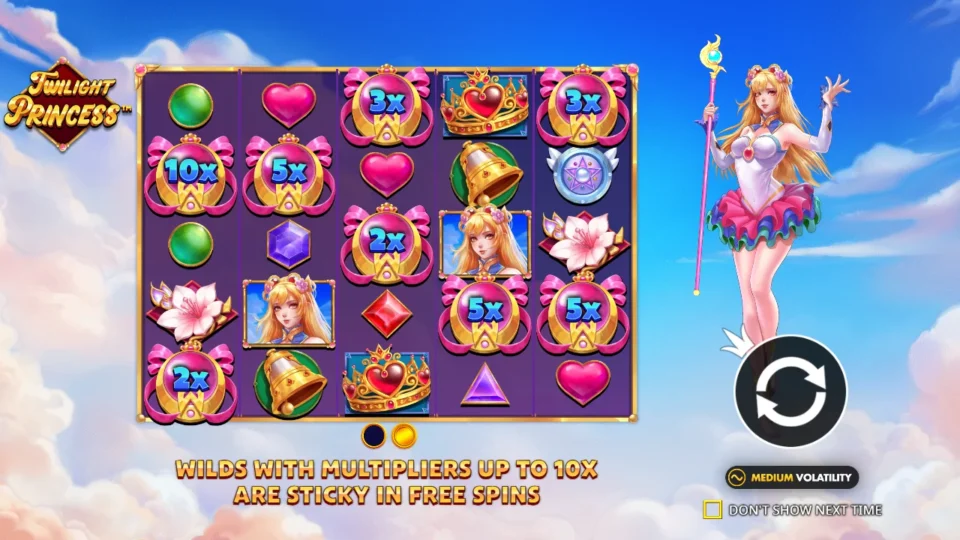 Twilight Princess: Demo introduction to wild multipliers that stay during free spins