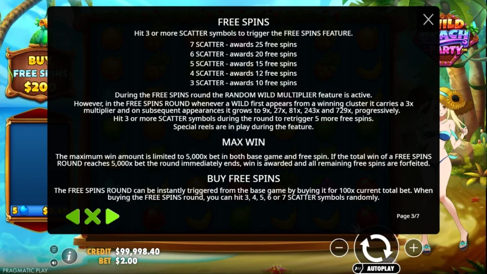 Wild Beach Party rules, page 3