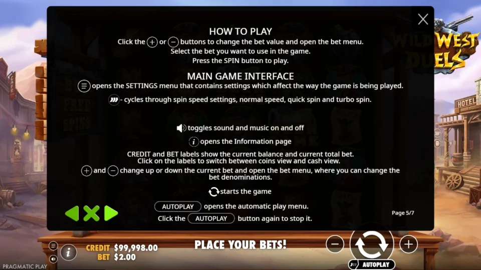 Wild West Duels rules, page 5