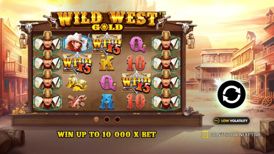 Wild West Gold: The opening guide states the 10,000x cap.