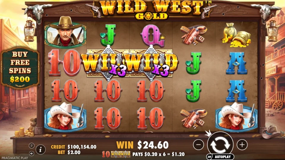 Wild West Gold: Media spin 87: USD 24.60 paid at the USD 2 stake.