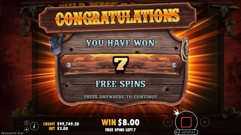 Wild West Gold Megaways: free spins triggered (bonus buy) on round 1001