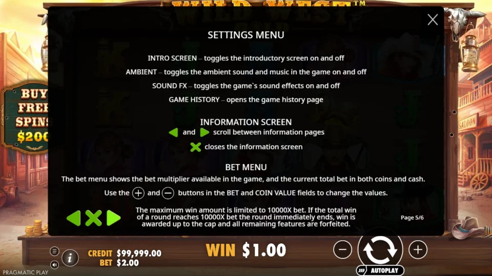 Wild West Gold rules, page 5