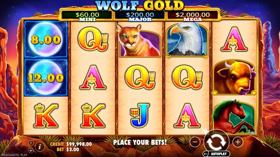 Wolf Gold: base game, start screen