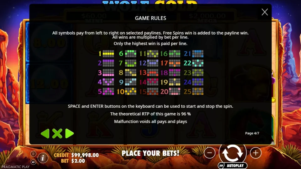 Wolf Gold rules, page 4