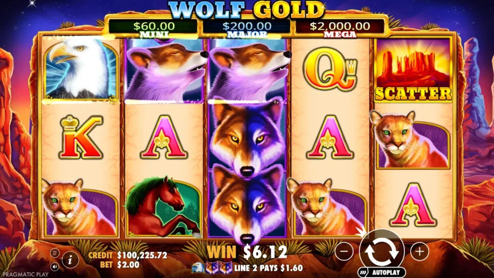 Wolf Gold: win 3.8x (7.6) on media spin 51