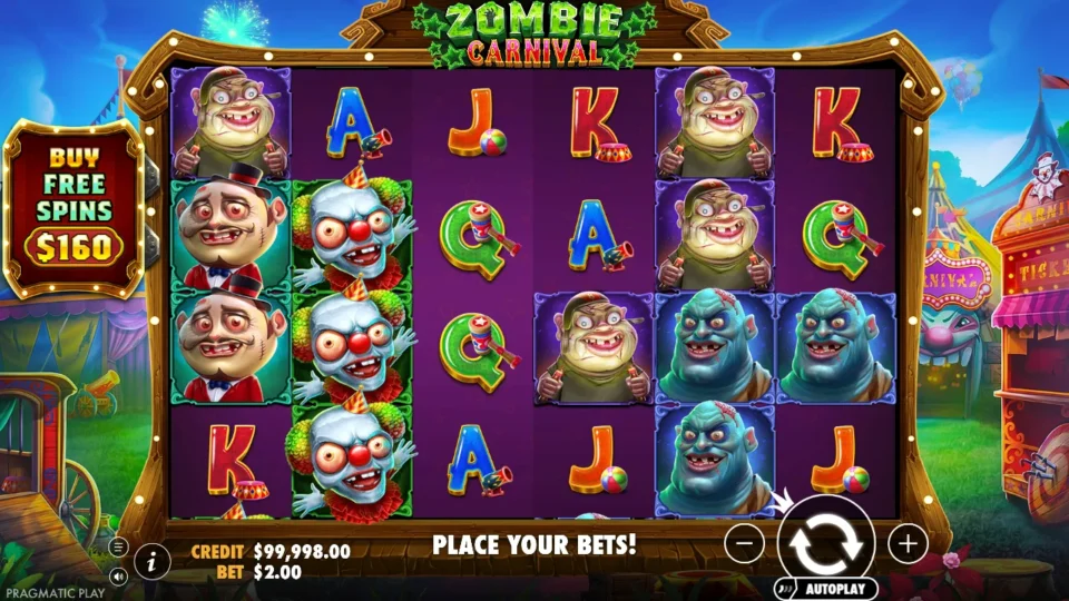 Zombie Carnival demo game field