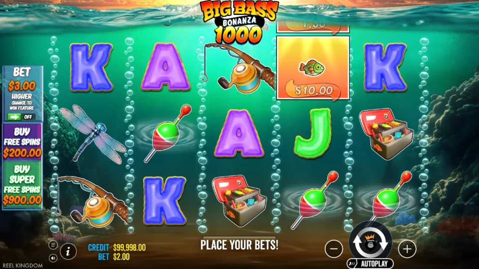 Big Bass Bonanza 1000 demo game field