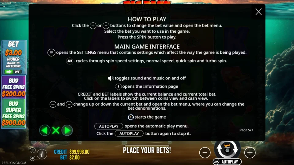 Big Bass Bonanza 1000 rules, page 5