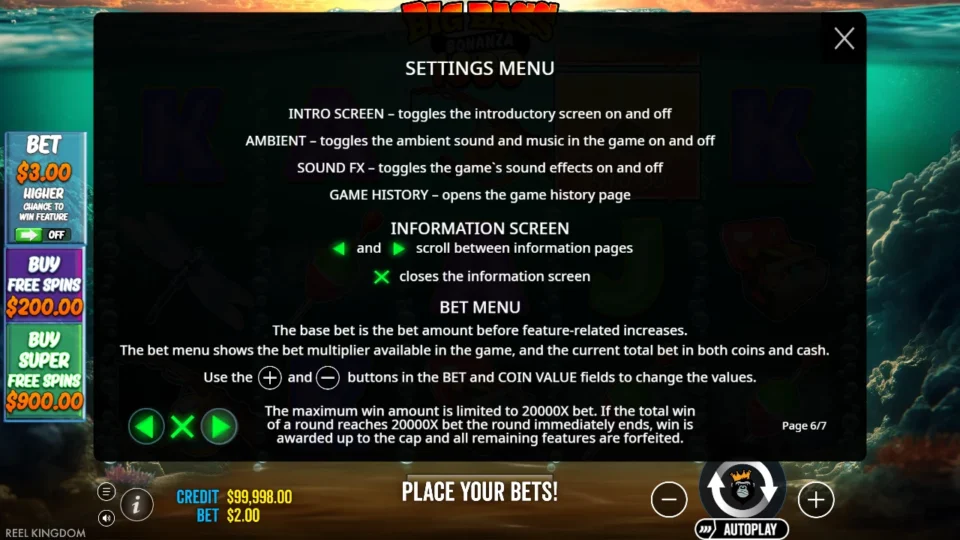 Big Bass Bonanza 1000 rules, page 6