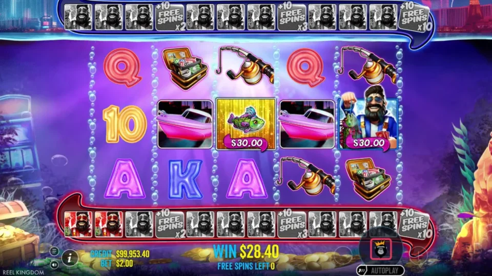 Big Bass Vegas Double Down Deluxe: The final free spin lands a blue Fisherman with USD 30 before that catch enters the total