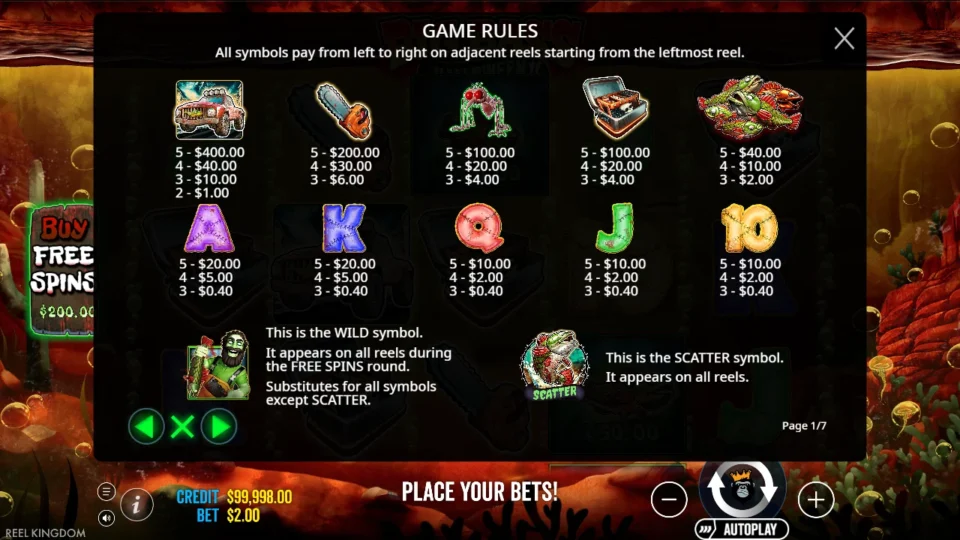 Big Bass Halloween 2 rules, page 1