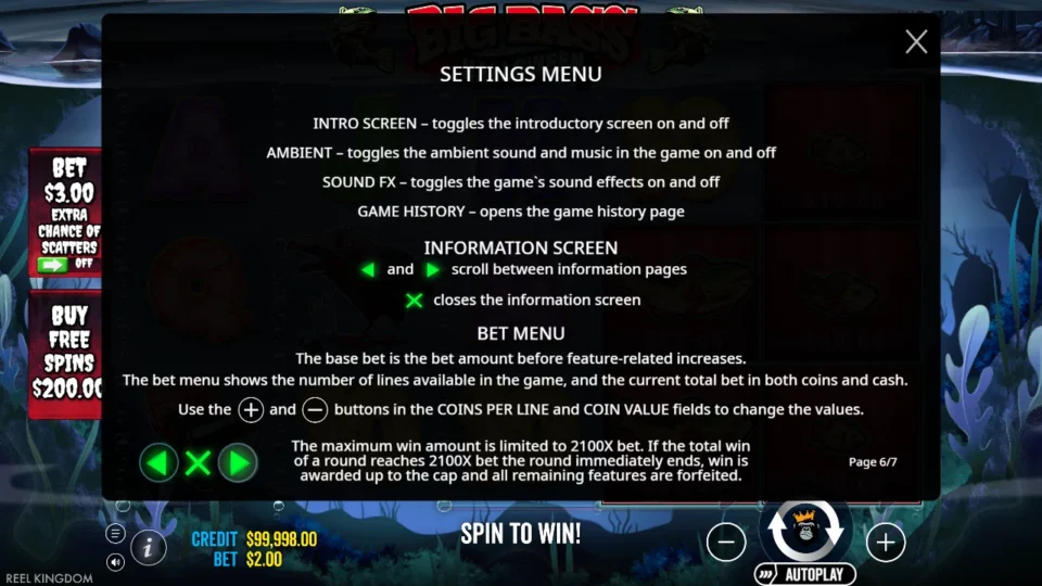 Big Bass Halloween rules, page 6