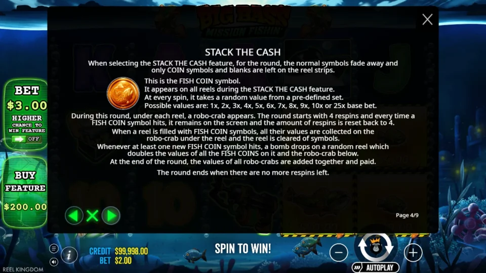 Big Bass Mission Fishin rules, page 4
