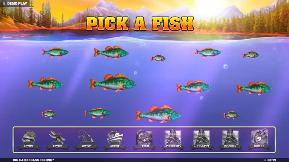 Big Catch Bass Fishing: Pick a Fish opens the natural free games, nine upgrades waiting along the bottom