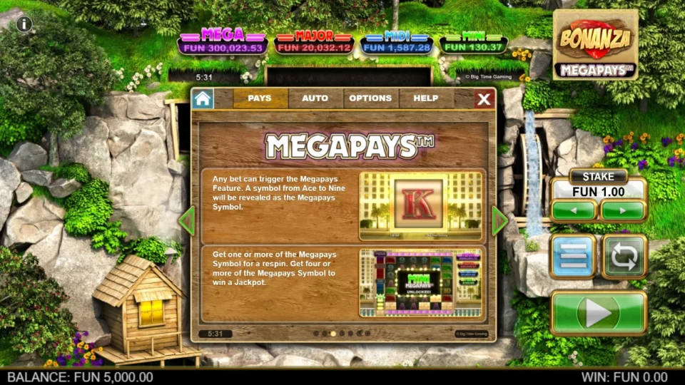 Bonanza Megapays rules, page 3