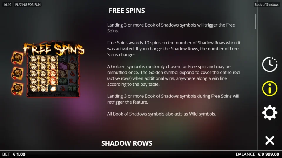 Book of Shadows rules, page 3
