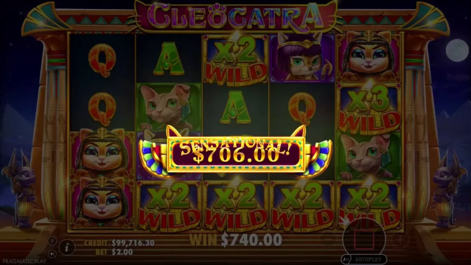 Cleocatra: A USD 706 spin celebration brings the running total to USD 740