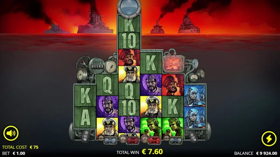 Das xBoot: The tenth and final free spin settles without a payout, leaving EUR 7.60 in the total