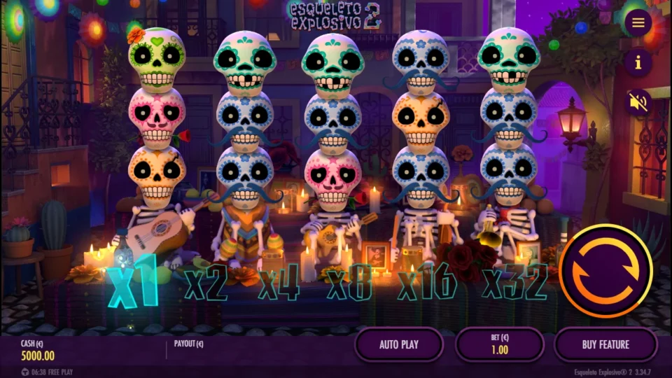 Esqueleto Explosivo 2 – Reborn demo game field