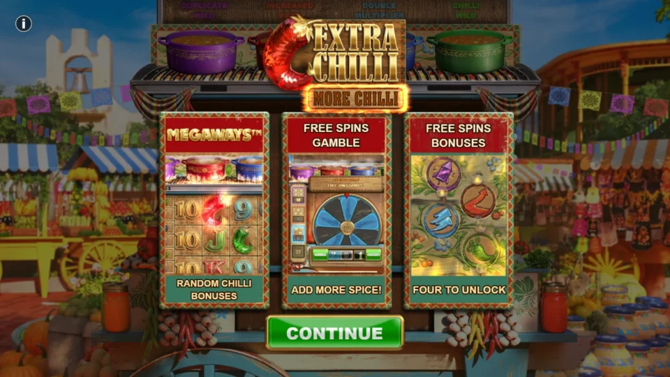 Extra Chilli More Chilli: Opening cards for Megaways with random Chilli Bonuses, the free spins gamble and four bonuses to unlock