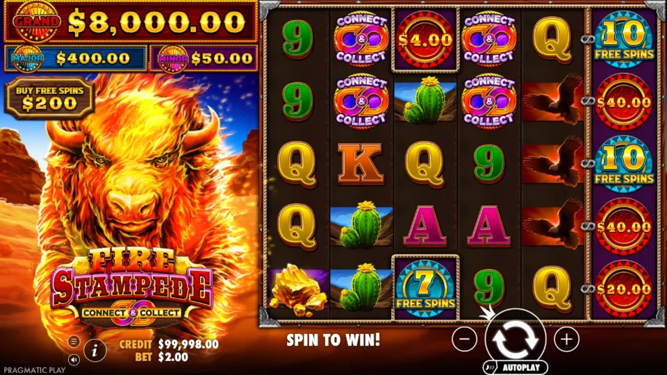 Fire Stampede demo game field
